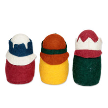 Load image into Gallery viewer, Artisan Crafted Wool Felt Holiday Decor (Set of 3) - Three Wise Men | NOVICA