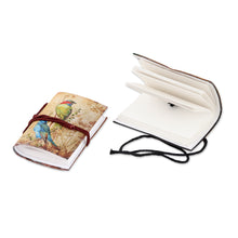 Load image into Gallery viewer, Set of 2 Handmade Indian Paper Mini Journals with Birds - Spring Songbirds | NOVICA
