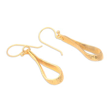 Load image into Gallery viewer, Balinese 18k Gold-plated Modern Dangle Earrings - Enchanting Style | NOVICA