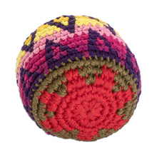 Load image into Gallery viewer, Handknit Multicolor Cotton Hacky Sack from Guatemala - Geometric Mix | NOVICA