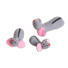 Load image into Gallery viewer, Set of 3 Handcrafted Mouse Ceramic Figurines from Guatemala - Mouse Family | NOVICA