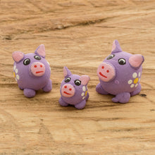 Load image into Gallery viewer, Purple Pig Family