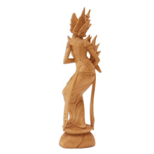 Load image into Gallery viewer, Hand-Carved Crocodile Wood Dewi Sri Sculpture from Bali - Dewi Sri Blessing | NOVICA