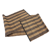 Load image into Gallery viewer, Handcrafted Cotton Blend Table Runner with Striped Pattern - Warm Stripes | NOVICA