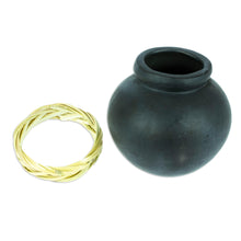 Load image into Gallery viewer, Barro Negro Black Ceramic Decorative Mini Vase - Smooth Black | NOVICA