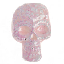 Load image into Gallery viewer, Light Pink Day of the Dead Skull Ceramic Magnet from Mexico - Skull in Pink | NOVICA
