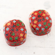 Load image into Gallery viewer, Hand-Painted Papier Mache and Wood Decorative Boxes (Pair) - Flourishing Autumn | NOVICA