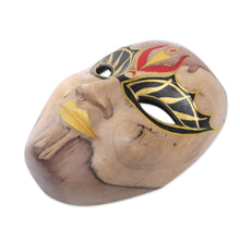 Load image into Gallery viewer, Balinese Hibiscus Wood Mask with Hand-Painted Vibrant Motifs - The Emperor | NOVICA