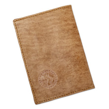 Load image into Gallery viewer, Handcrafted Llama Leather Passport Cover with Andean Textile - Introspective Llama | NOVICA