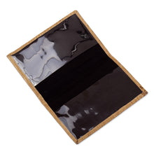 Load image into Gallery viewer, Handcrafted Llama Leather Passport Cover with Andean Textile - Introspective Llama | NOVICA