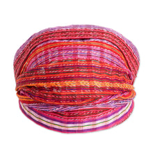 Load image into Gallery viewer, Multicolored Cotton Headband Hand-Woven in Guatemala - Stripes of Joy | NOVICA