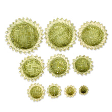 Load image into Gallery viewer, Set of 10 Handcrafted Star Natural Fiber Nesting Baskets - Convenient Stars | NOVICA