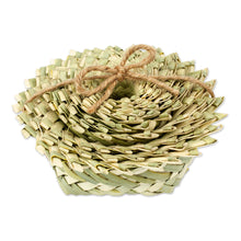 Load image into Gallery viewer, Set of 10 Handcrafted Star Natural Fiber Nesting Baskets - Convenient Stars | NOVICA