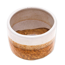 Load image into Gallery viewer, Handcrafted Ceramic Flower Pot with Brown Tones - Brown Bud | NOVICA