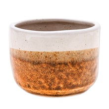 Load image into Gallery viewer, Handcrafted Ceramic Flower Pot with Brown Tones - Brown Bud | NOVICA