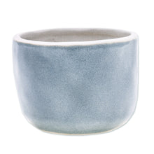 Load image into Gallery viewer, Handcrafted Ceramic Flower Pot with Polished Grey Surface - Grey Bud | NOVICA