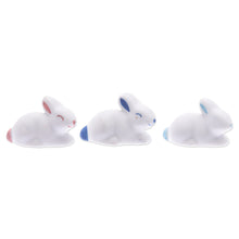 Load image into Gallery viewer, Set of 3 Ceramic Figurines of Bunnies in Pink and Blue Tones - Gentle Triplets | NOVICA