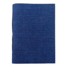 Load image into Gallery viewer, Blue Cotton Journal with 80 Blank Pages Handcrafted in India - Chic Blue | NOVICA