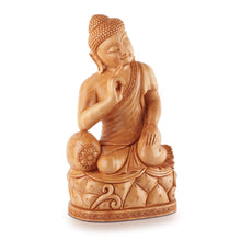 Load image into Gallery viewer, World Peace Project Wood Sculpture Hand-Carved in India - Buddha in Peace | NOVICA