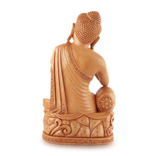 Load image into Gallery viewer, World Peace Project Wood Sculpture Hand-Carved in India - Buddha in Peace | NOVICA