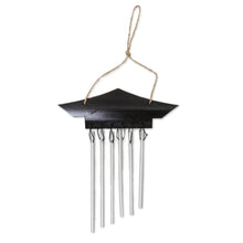 Load image into Gallery viewer, Balinese Handmade Bamboo and Aluminum Mini Wind Chimes - Small Empire | NOVICA