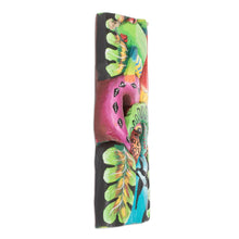 Load image into Gallery viewer, Handmade Balsa Wood Mask with Hand-Painted Motifs - Tropical Fauna | NOVICA