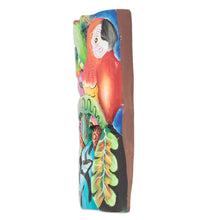 Load image into Gallery viewer, Handmade Balsa Wood Mask with Hand-Painted Motifs - Tropical Fauna | NOVICA