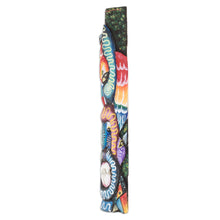 Load image into Gallery viewer, Balsa Wood Mask with Hand-Painted Animal and Floral Motifs - Jungle Diversity | NOVICA