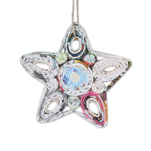 Load image into Gallery viewer, Handmade Eco-friendly Star Ornaments from India (Set of 4) - Festive Constellation | NOVICA