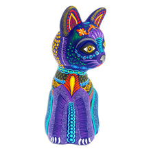Load image into Gallery viewer, Handcrafted Ceramic Alebrije Figurine of Colorful Cat - Oneiric Feline | NOVICA