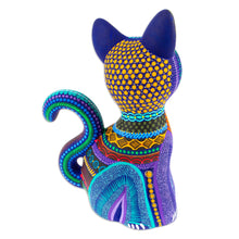 Load image into Gallery viewer, Handcrafted Ceramic Alebrije Figurine of Colorful Cat - Oneiric Feline | NOVICA