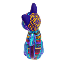 Load image into Gallery viewer, Handcrafted Ceramic Alebrije Figurine of Colorful Cat - Oneiric Feline | NOVICA