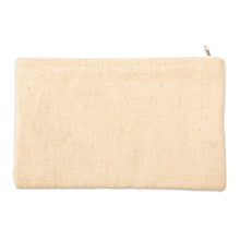Load image into Gallery viewer, Colorful Wool Floral Cosmetic Bag Hand-Woven in Peru - Stepping Stones | NOVICA