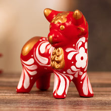 Load image into Gallery viewer, Traditional Andean Handcrafted Ceramic Bull Sculpture in Red - Red Guardian of the Andes | NOVICA