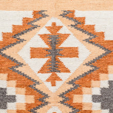Load image into Gallery viewer, Handloomed Acrylic Geometric Area Rug in Orange (2.5x4.5) - Celestial Diamonds | NOVICA