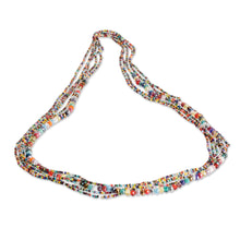 Load image into Gallery viewer, Handcrafted Crystal and Glass Beaded Strand Necklace - Multicolor Soul | NOVICA