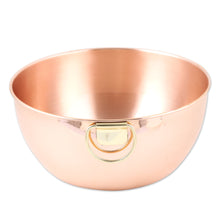 Load image into Gallery viewer, High-Polished Copper Bowl with Brass Handle Crafted in India - Timeless Splendor | NOVICA