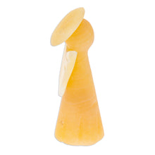Load image into Gallery viewer, Handcrafted Onyx Angel Statuette from Mexico - Warm Heaven | NOVICA