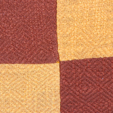 Load image into Gallery viewer, Pair of Geometric Yellow and Orange Cotton Cushion Covers - Warm Geometry | NOVICA