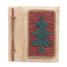 Load image into Gallery viewer, Eco-Friendly Handcrafted Tree-Themed Natural Fiber Journal - Forest Memories | NOVICA