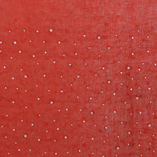 Load image into Gallery viewer, Strawberry Linen Shawl Embellished with Acrylic Beads - Strawberry Sparks | NOVICA