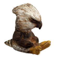 Load image into Gallery viewer, Hand-Carved Cedar Wood Sculpture of an Eagle from Peru - Courageous Meditator | NOVICA