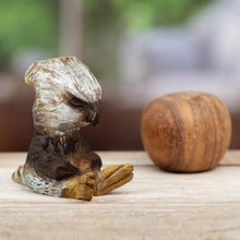 Load image into Gallery viewer, Hand-Carved Cedar Wood Sculpture of an Eagle from Peru - Courageous Meditator | NOVICA