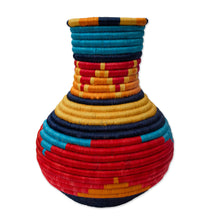 Load image into Gallery viewer, Guacamayas Natural Fiber Decorative Vase from Colombia - Sierra Nevada | NOVICA