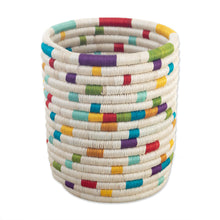 Load image into Gallery viewer, Handcrafted Natural Fiber Decorative Holder in Vibrant Hues - Rainbow Kitchen | NOVICA