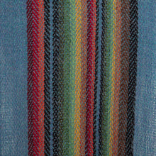 Load image into Gallery viewer, 100% Alpaca Striped and Fringed Scarf Hand-Woven in Peru - After The Rain | NOVICA