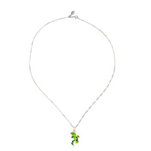 Load image into Gallery viewer, Painted Frog-Themed Sterling Silver Pendant Necklace - Tree Frog | NOVICA