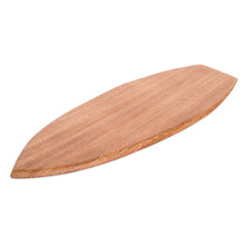 Load image into Gallery viewer, Handcrafted Whimsical Conacaste Wood Cheese Board - Delicious Waves | NOVICA