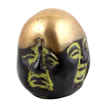 Load image into Gallery viewer, Traditional Handcrafted Brass Paperweight from India (Small) - Master's Facets | NOVICA