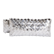 Load image into Gallery viewer, Set of 2 Recycled Metalized Wrapper Cosmetic Bags - Sparkling Gala | NOVICA